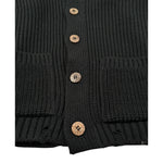 Brian Rush Cardigan tinta unita Nero per Bambino MG3025 NERO BRIAN RUSH 