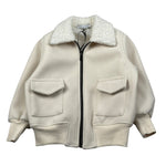 Brian Rush Giubbino tinta unita con Zip Panna per Neonato VN746N PANNA BRIAN RUSH 