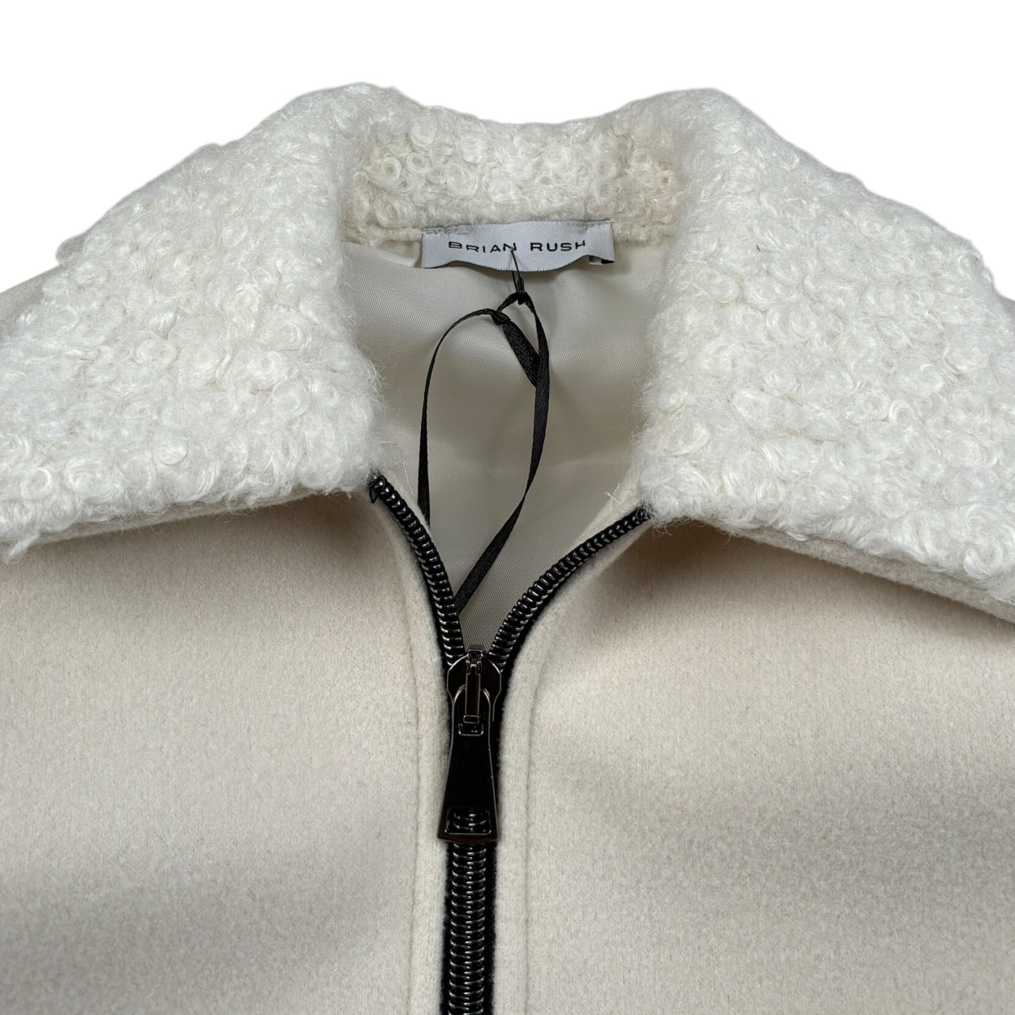 Brian Rush Giubbino tinta unita con Zip Panna per Neonato VN746N PANNA BRIAN RUSH 
