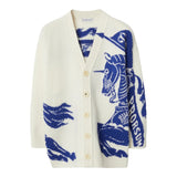 Burberry Cardigan tinta unita con Stampa Panna per Bambino 8081459 PANNA BURBERRY 