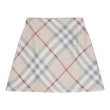 Burberry Gonna tinta unita con Fantasia Beige per Bambina 8093147 BEIGE BURBERRY 