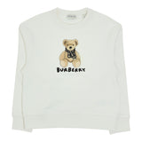 Burberry Felpa Chiusa Girocollo tinta unita con Stampa Bianco per Bambino 8108468 BIANCO BURBERRY 