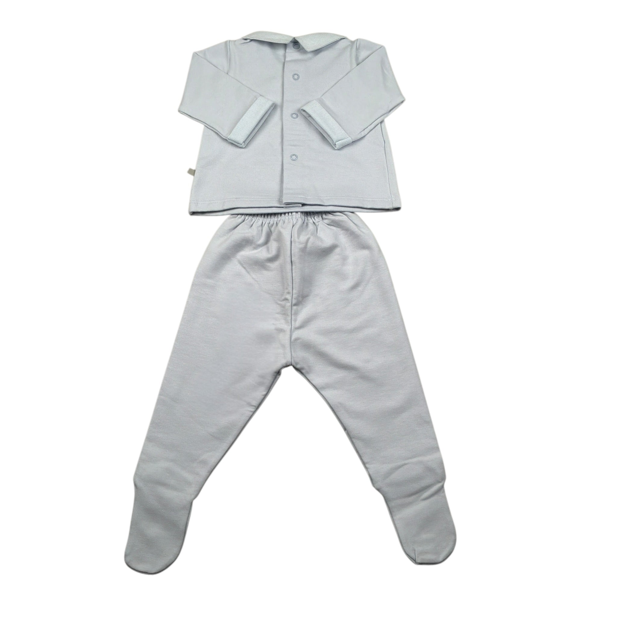 Calamaro Completo 2 Pezzi Shirt-Ghettina Azzurro per Neonato 11171 AZZURRO CALAMARO 