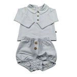 Calamaro Completo 2 Pezzi Shirt-Culotte Azzurro per Neonato 11173 AZZURRO CALAMARO 