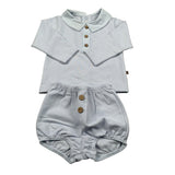 Calamaro Completo 2 Pezzi Shirt-Culotte Azzurro per Neonato 11173 AZZURRO CALAMARO 