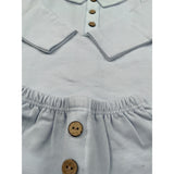 Calamaro Completo 2 Pezzi Shirt-Culotte Azzurro per Neonato 11173 AZZURRO CALAMARO 