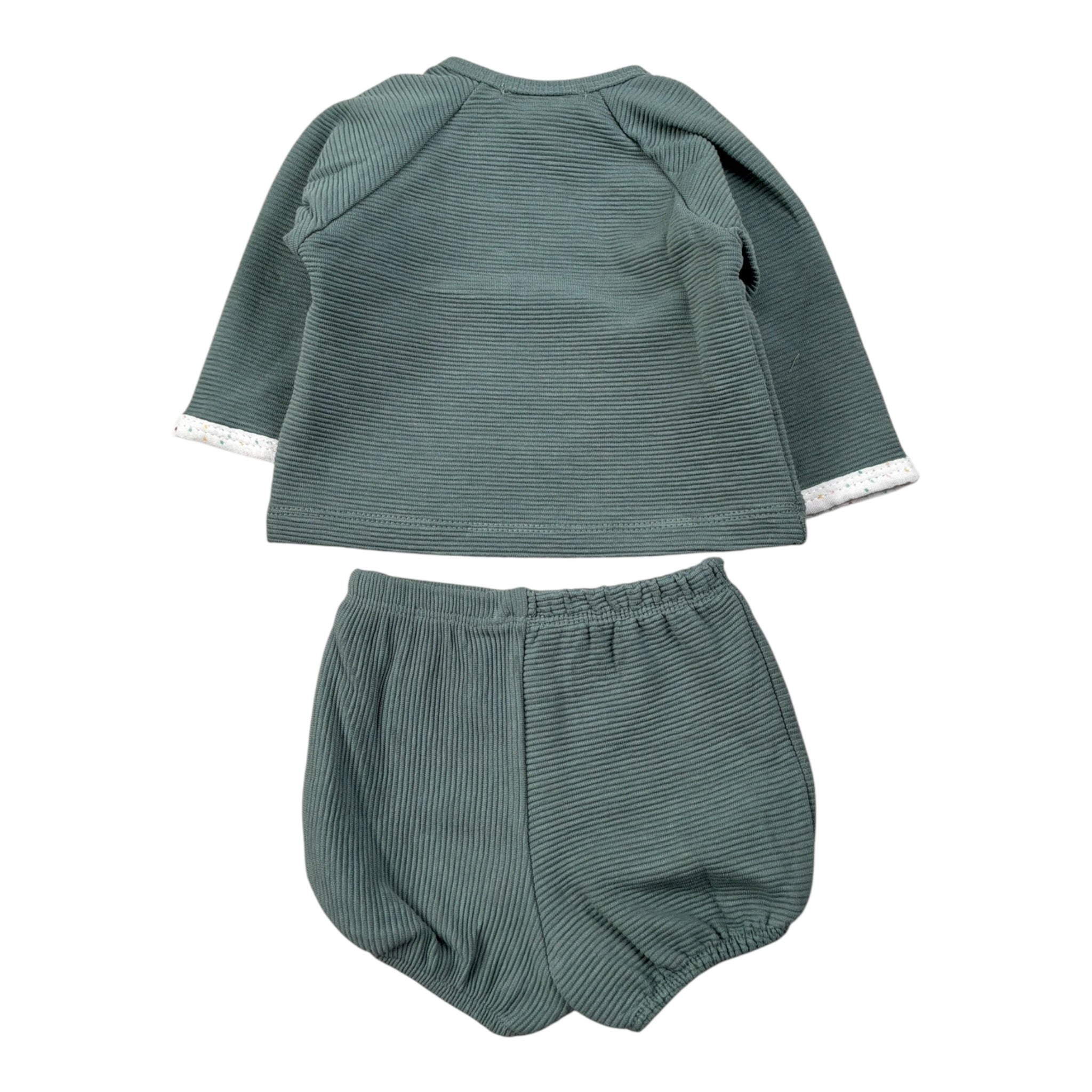 Calamaro Completo 2Pz Maglia-Coulotte tinta unita Verde per Neonato 11187 VERDE CALAMARO 