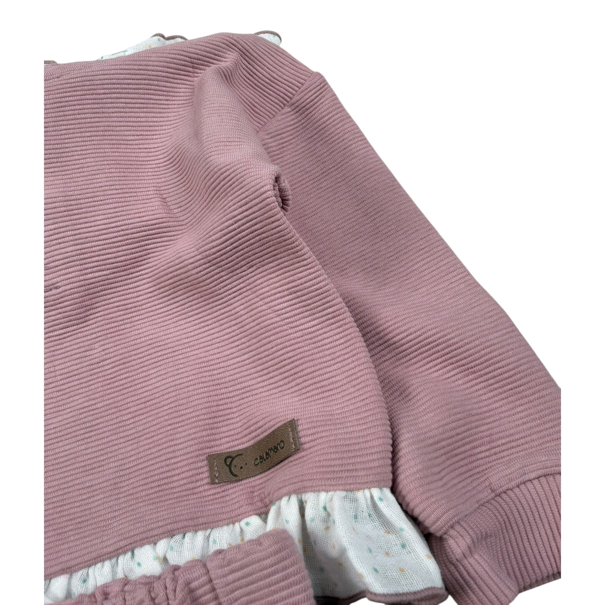 Calamaro Completo 2Pz Maglia-Pantalone con Cappuccio Rosa per Neonata 11188 ROSA CALAMARO 