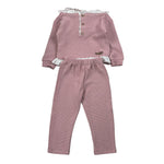 Calamaro Completo 2Pz Maglia-Pantalone con Cappuccio Rosa per Neonata 11188 ROSA CALAMARO 