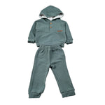 Calamaro Completo 2 Pezzi Felpa-Pantalone tinta unita Verde per Neonato 11189 VERDE CALAMARO 