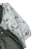 Calamaro Completo 2Pz Camicia-Salopette Verde per Neonato 11201 VERDE CALAMARO 
