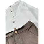 Calamaro Completo 2Pz Camicia-Bermuda Bicolore Bianco/Marrone per Bambino 11210 BIANCO/MARRONE CALAMARO 