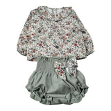 Calamaro Completo 2 Pezzi Camicia-Xculotte Verde per Neonata 11249 VERDE CALAMARO 