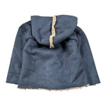 Calamaro Cappotto tinta unita con Cappuccio E Pelliccia Blu per Neonato 140200 BLU CALAMARO 
