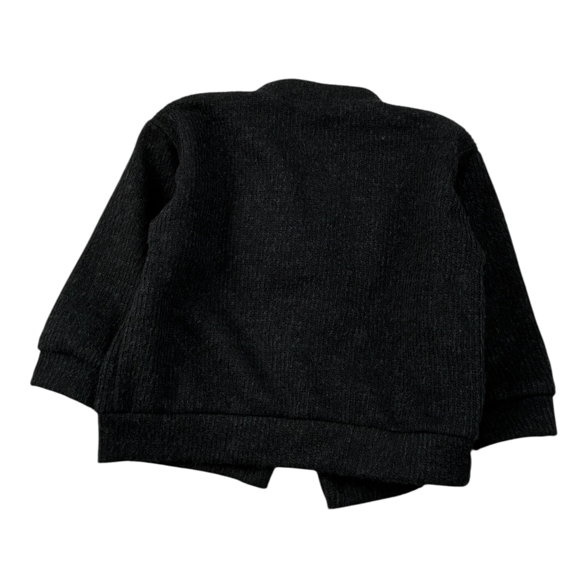 Calamaro Cardigan tinta unita con Logo Nero per Neonato 14026 NERO CALAMARO 