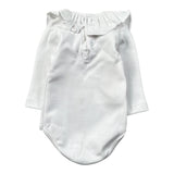 Calamaro Body tinta unita con Colletto Bianco per Bambina 19085J BIANCO CALAMARO 