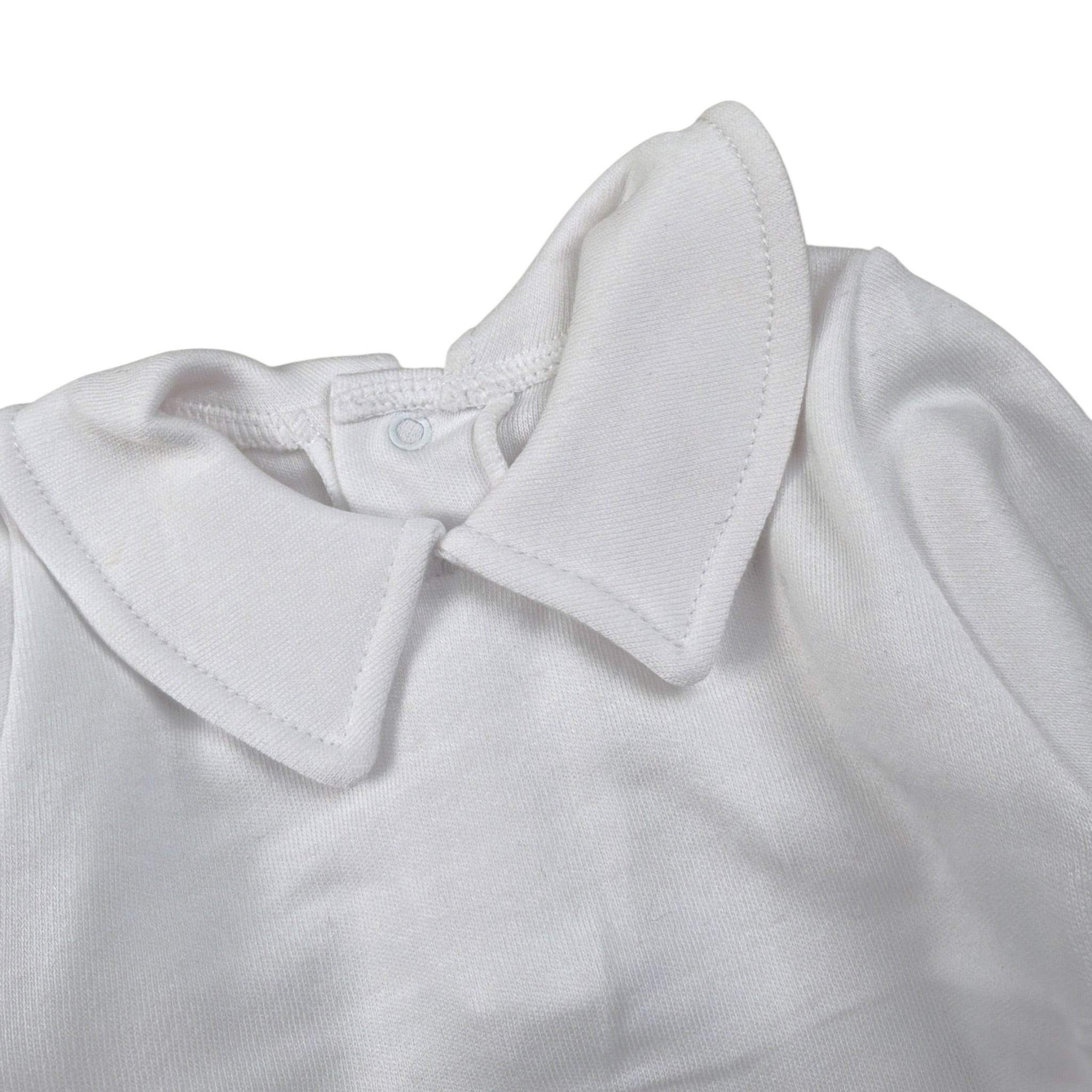 Calamaro Body tinta unita con Colletto Bianco per Bambina 190900J BIANCO CALAMARO 
