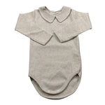 Calamaro Body Manica Lunga tinta unita Beige per Neonato 19090 BEIGE CALAMARO 