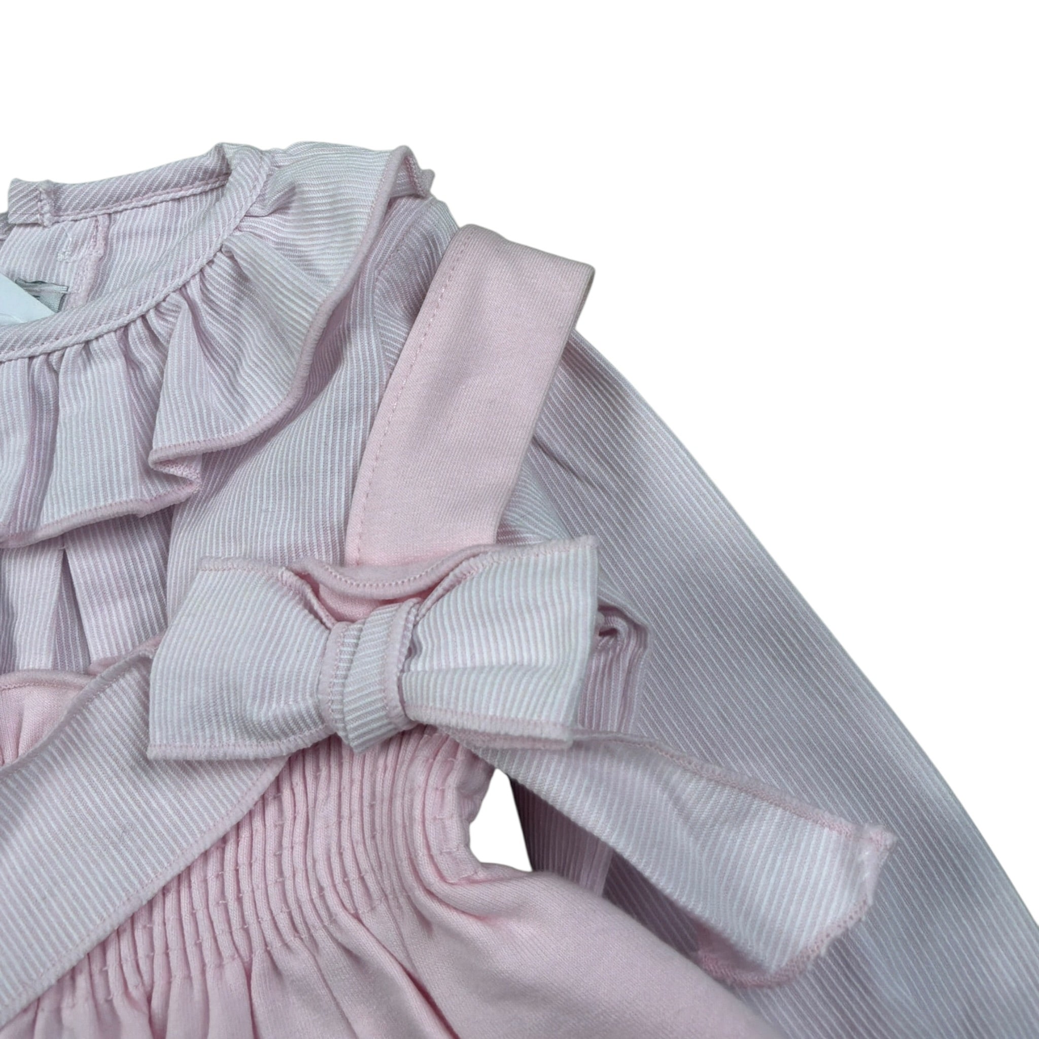 Calamaro Completo 3Pz Camicia-Salopette-Coulotte tinta unita Rosa per Neonata 22091 ROSA CALAMARO 