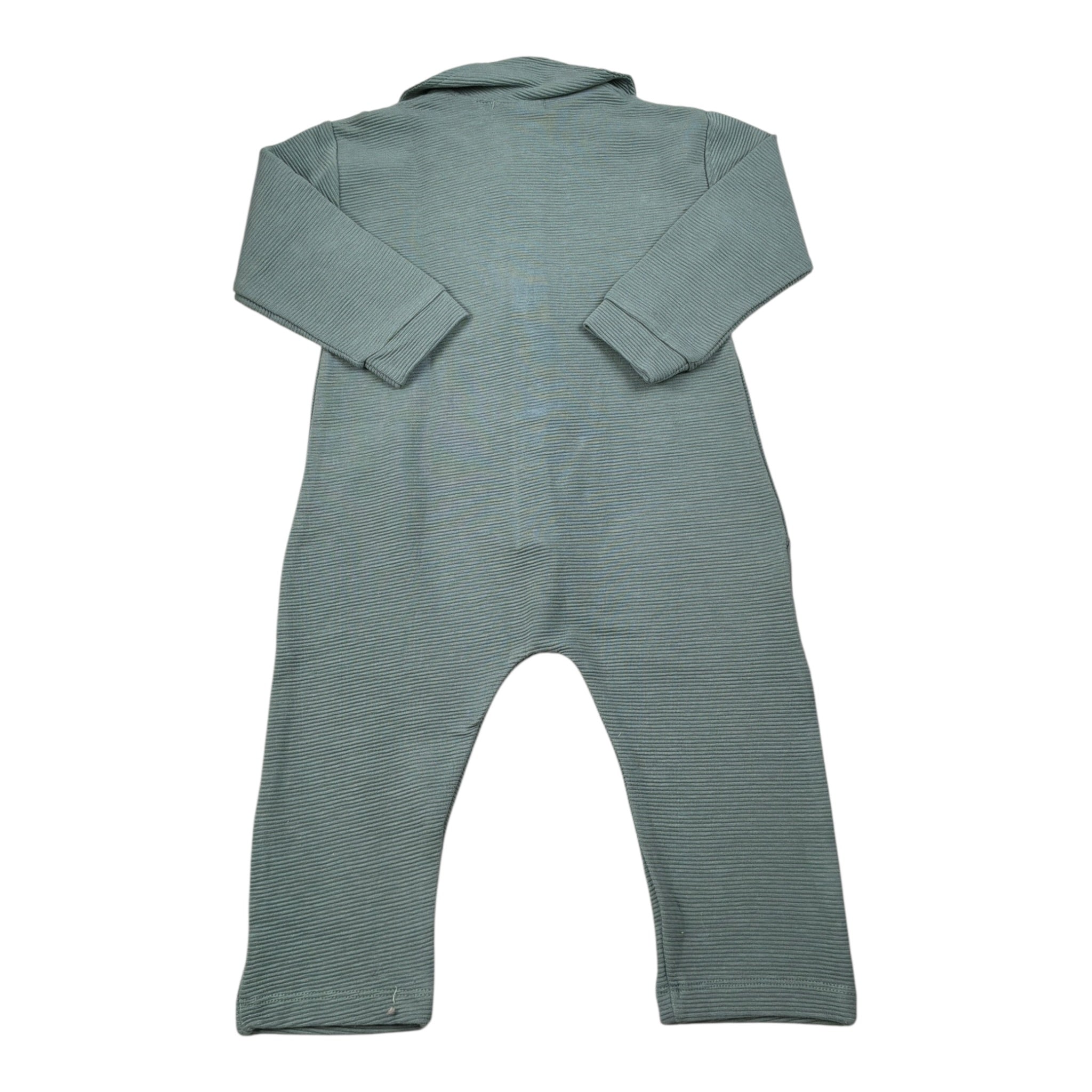 Calamaro Tutina tinta unita con Colletto Verde per Neonato 32503 VERDE CALAMARO 