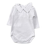 Calamaro Body tinta unita con Colletto Bianco per Neonata 190900 BIANCO CALAMARO 