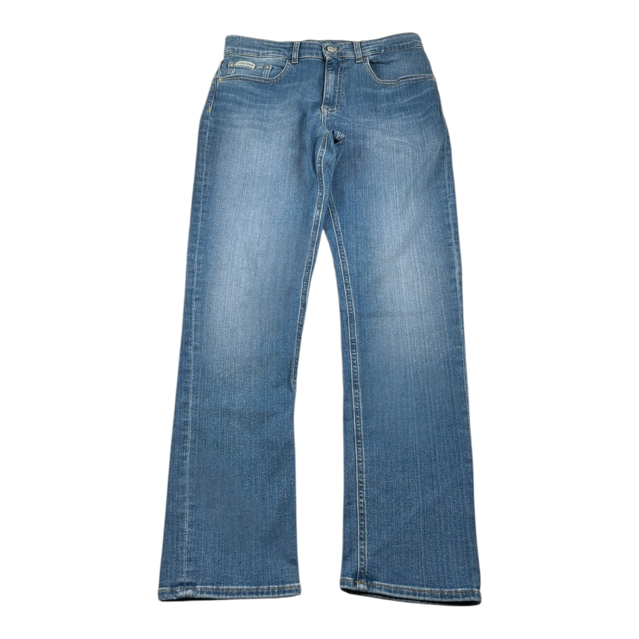 Calvin Klein Jeans tinta unita con Girovita Regolabile Azzurro per Bambina 02306 AZZURRO CALVIN KLEIN 