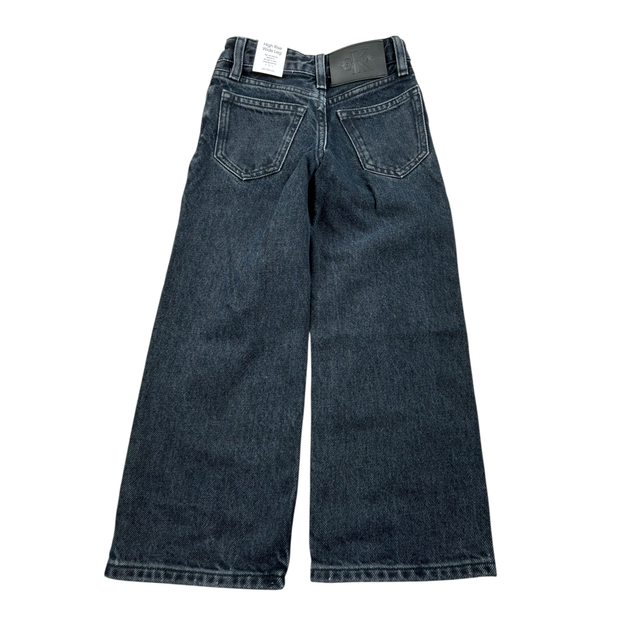 Calvin Klein Jeans tinta unita con Modello A Palazzo Nero per Bambina 02607 NERO CALVIN KLEIN 