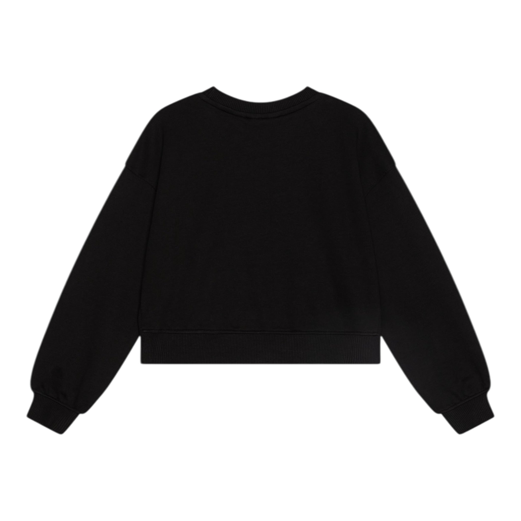 Calvin Klein Felpa tinta unita con Logo Nero per Bambina 02823N NERO CALVIN KLEIN 
