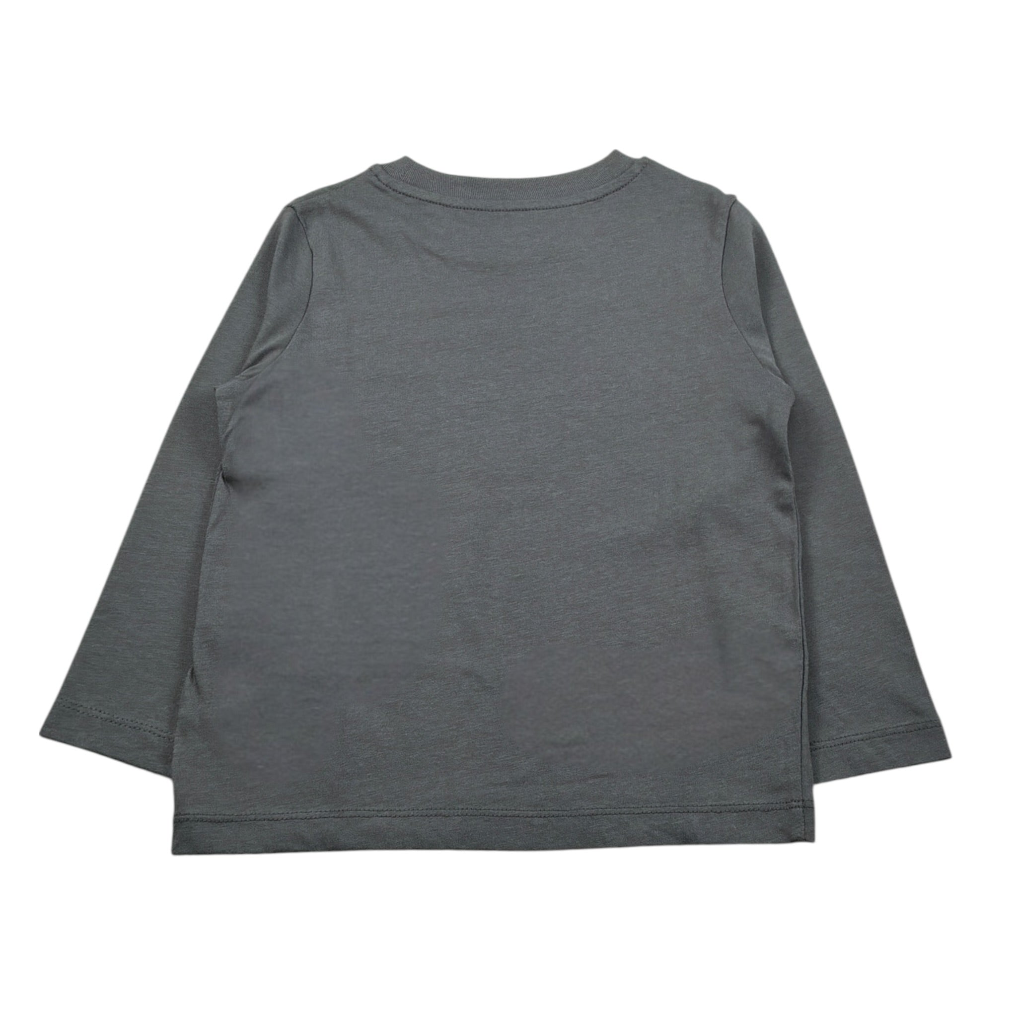Calvin Klein Shirt Girocollo tinta unita con Logo Grigio per Bambino IB01539 GRIGIO CALVIN KLEIN 
