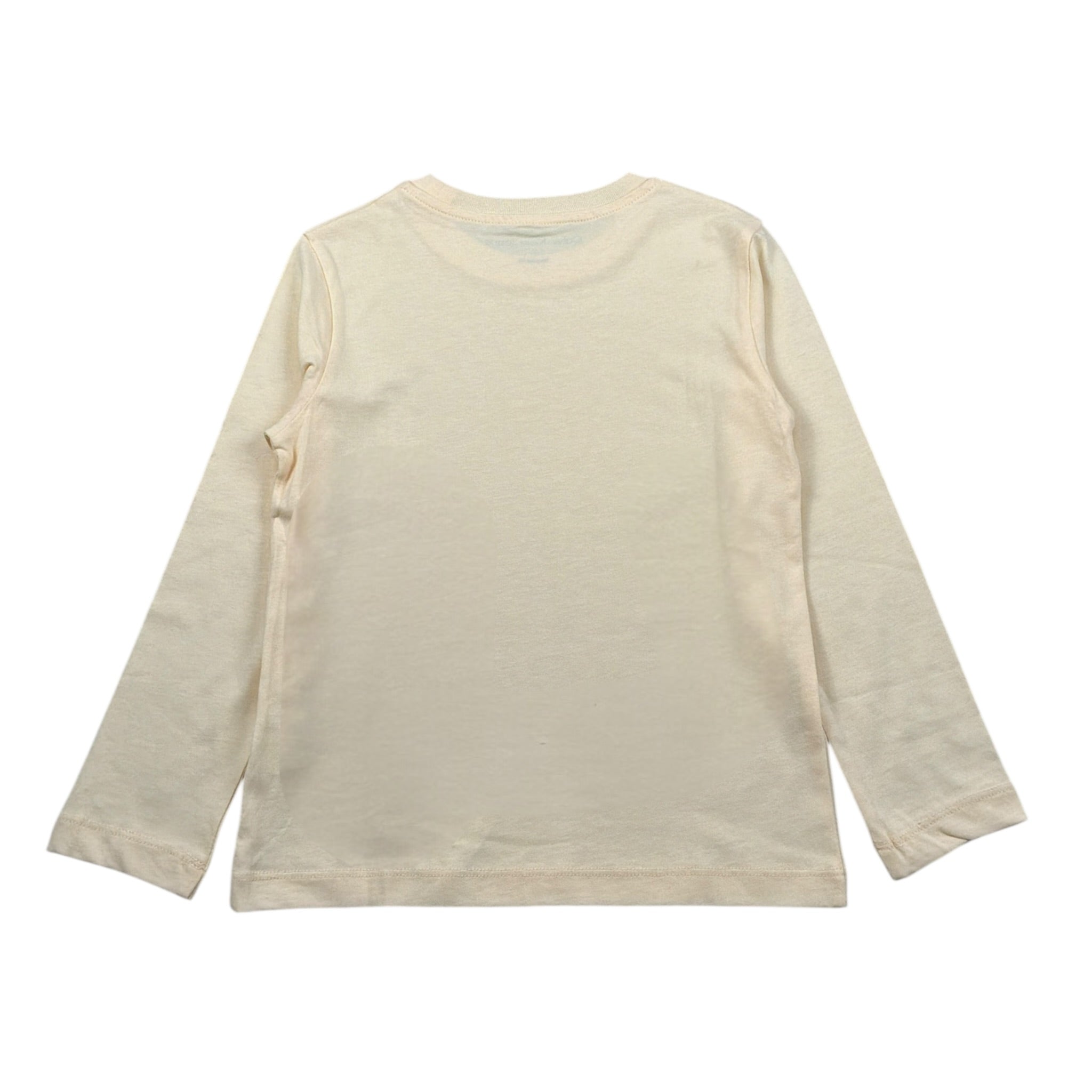 Calvin Klein Shirt Girocollo tinta unita con Logo Panna per Bambino IB01539 PANNA CALVIN KLEIN 