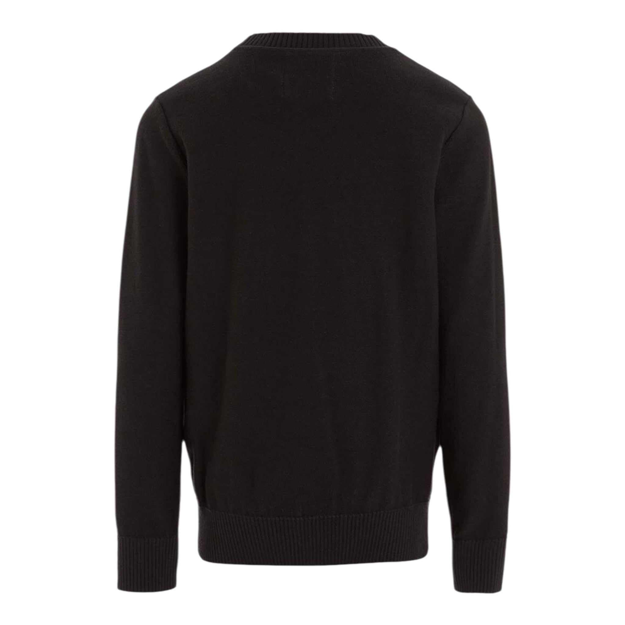 Calvin Klein Maglia Girocollo tinta unita con Logo Nero/Bianco per Bambino IB0IB01961 NERO/BIANCO CALVIN KLEIN 