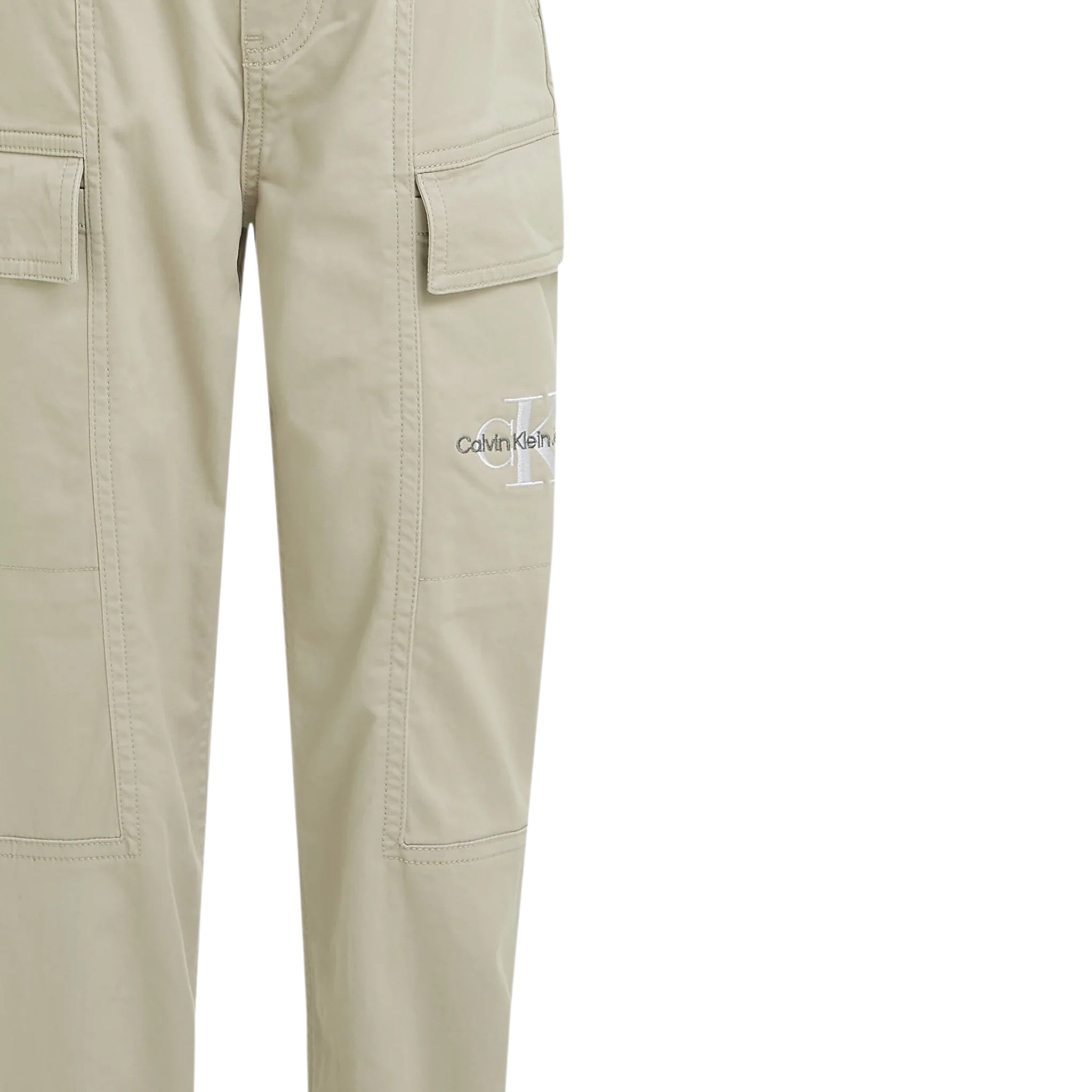 Calvin Klein Pantalone tinta unita con Logo Beige per Bambino IB0IB02270 BEIGE CALVIN KLEIN 