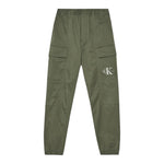 Calvin Klein Pantalone tinta unita con Tasconi Verde per Bambino IB0IB02280 VERDE CALVIN KLEIN 