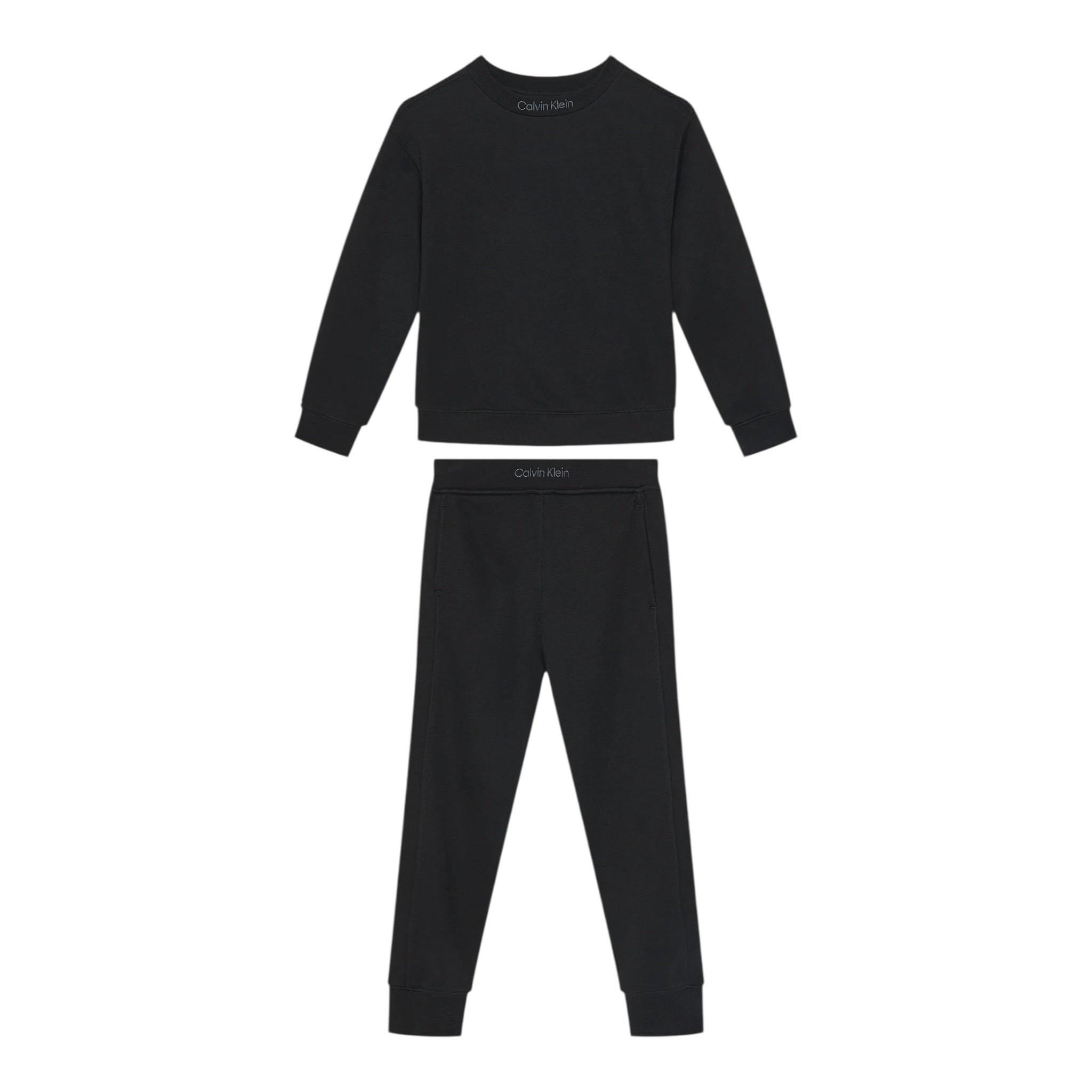 Calvin Klein Completo 2 Pezzi Felpa-Pantalone tinta unita Nero per Bambina IB0IB02385 NERO CALVIN KLEIN 
