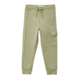 Calvin Klein Pantalone tinta unita con Logo Verde per Bambino IB0IB02409 VERDE CALVIN KLEIN 