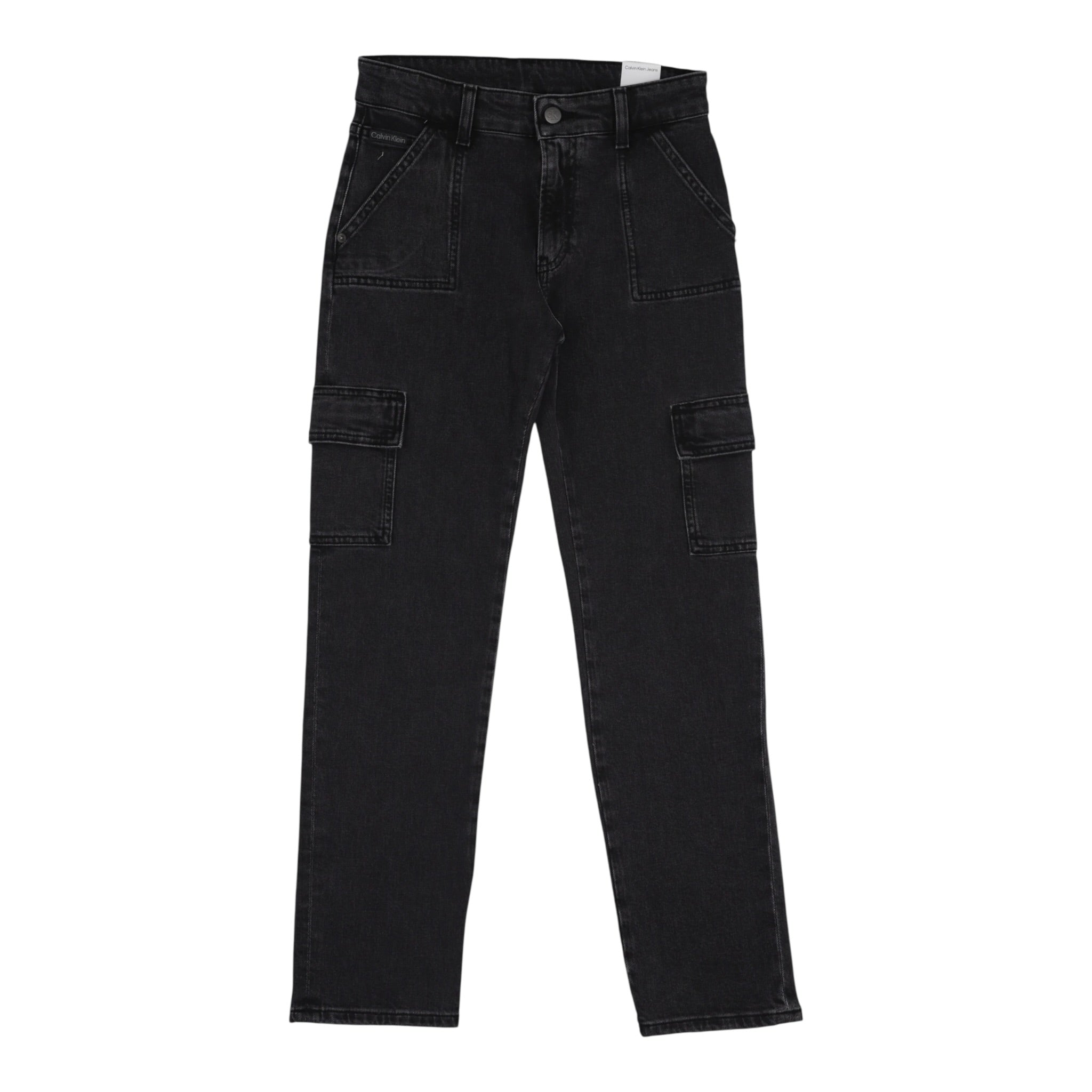Calvin Klein Jeans tinta unita con Tasconi Nero per Bambino IB0IB02520 NERO CALVIN KLEIN 