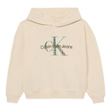 Calvin Klein Felpa Chiusa con Cappuccio tinta unita Beige per Bambina IB0IB02524XX BEIGE CALVIN KLEIN 