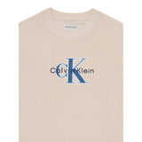 Calvin Klein Maglia Girocollo tinta unita con Logo Panna per Bambino IB0IB02598XX PANNA CALVIN KLEIN 