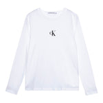 Calvin Klein Shirt tinta unita con Stampa Bianco per Bambino IG0IG02135 BIANCO CALVIN KLEIN 
