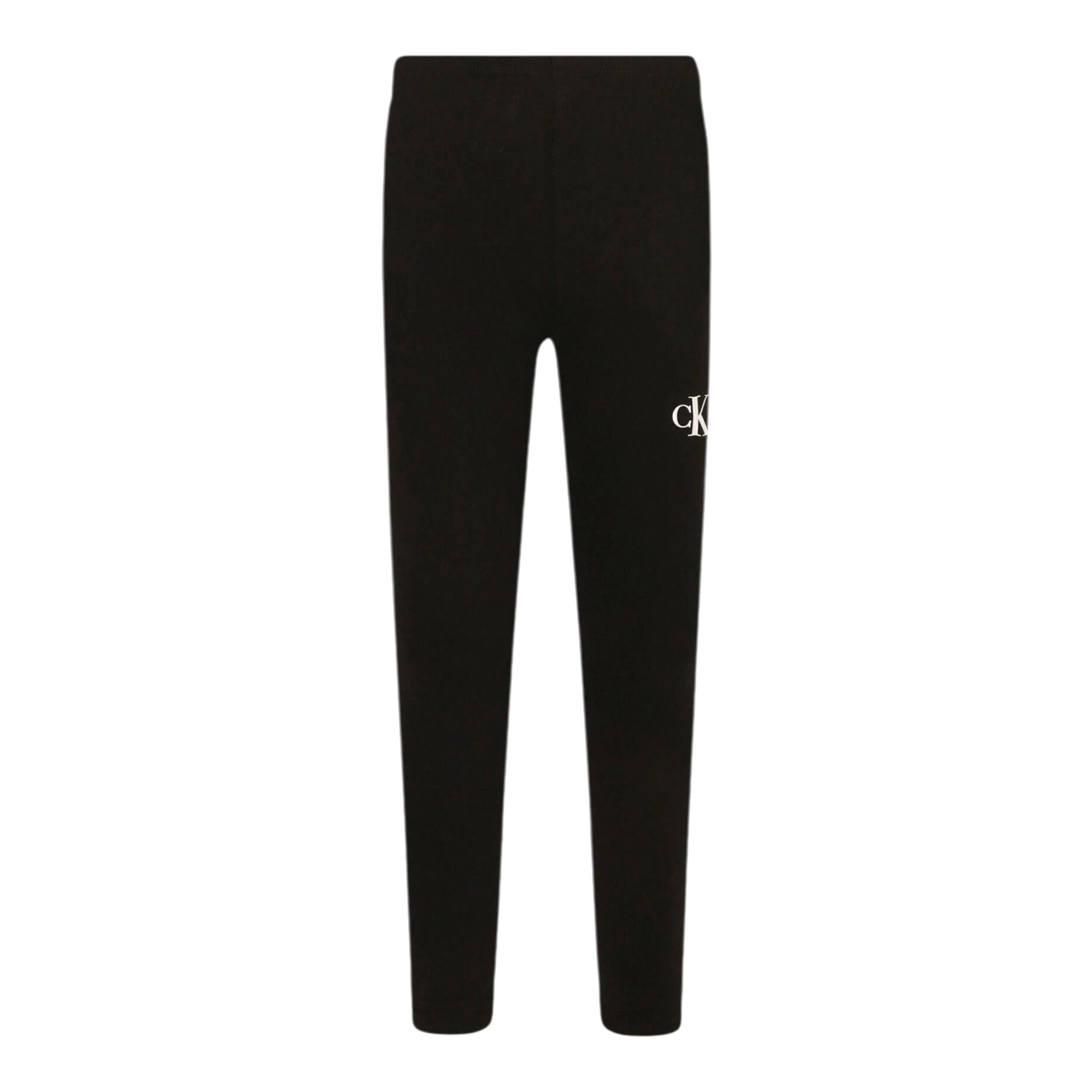 Calvin Klein Leggins tinta unita con Logo Nero per Bambina IG0IG02137 NERO CALVIN KLEIN 