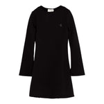 Calvin Klein Abito tinta unita con Logo Nero per Bambina IG0IG02667 NERO CALVIN KLEIN 