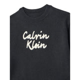 Calvin Klein Maglia Girocollo tinta unita con Ricami Nero per Bambina IG0IG02971 NERO CALVIN KLEIN 