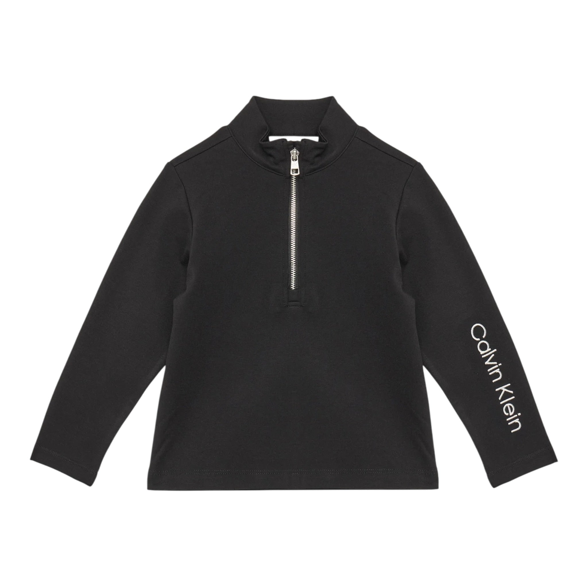 Calvin Klein Shirt tinta unita con Zip Nero per Bambina IG0IG02978 NERO CALVIN KLEIN 