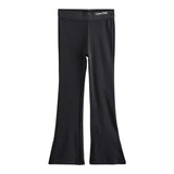 Calvin Klein Leggins tinta unita con Logo Modello Zampa Nero per Bambina IG0IG03003 NERO CALVIN KLEIN 