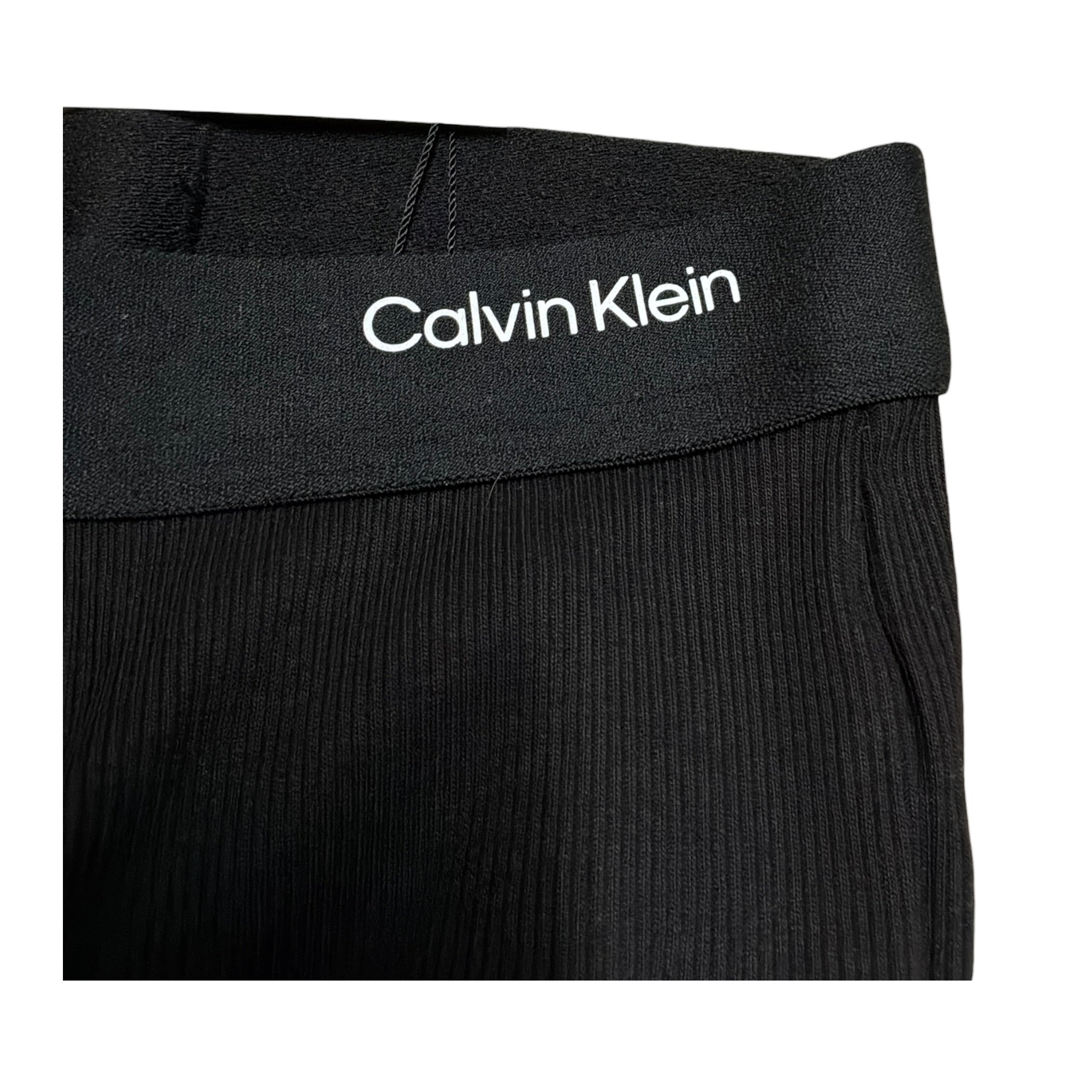 Calvin Klein Leggins tinta unita con Logo Modello Zampa Nero per Bambina IG0IG03003 NERO CALVIN KLEIN 