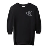 Calvin Klein Abito Manica Lunga Tinta Jnita Nero per Bambina IG0IG03009 NERO CALVIN KLEIN 