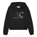 Calvin Klein Felpa tinta unita con Stampa Nero per Bambina IG0IG03015 NERO CALVIN KLEIN 
