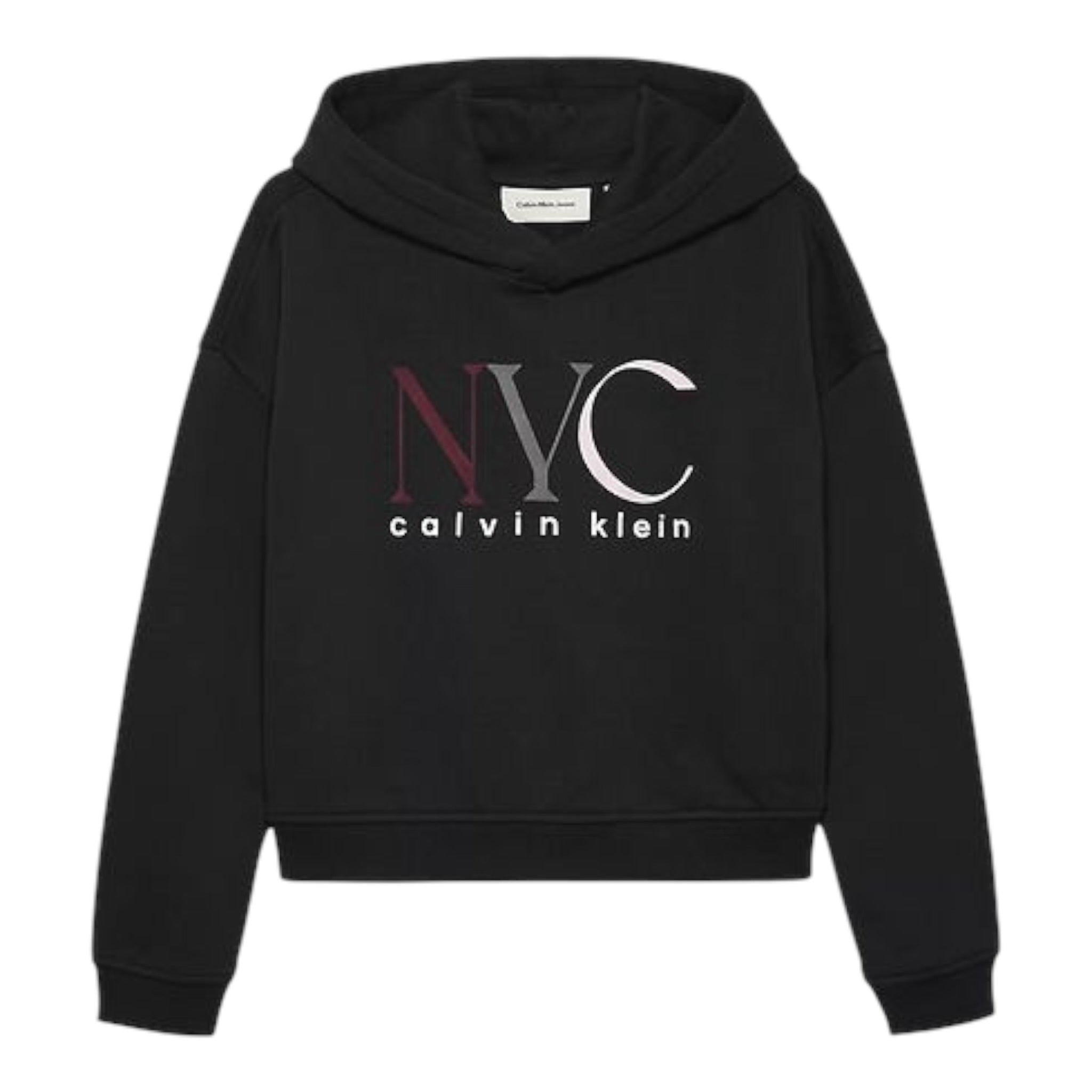 Calvin Klein Felpa tinta unita con Stampa Nero per Bambina IG0IG03015 NERO CALVIN KLEIN 