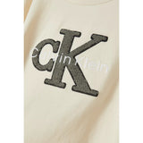 Calvin Klein T-Shirt Girocollo tinta unita con Logo Beige per Bambina IG0IG03031 BEIGE CALVIN KLEIN 