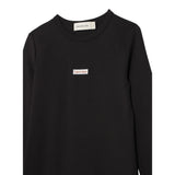 Calvin Klein Abito Manica Lunga tinta unita con Logo Nero per Bambina IG0IG03042X NERO CALVIN KLEIN 